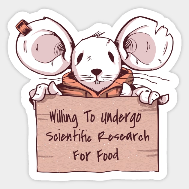 Scientific Research Mouse Sticker by Cosmo Gazoo